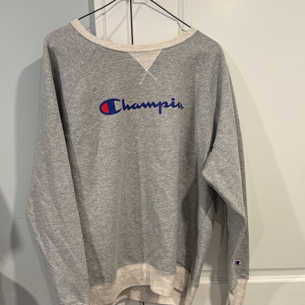 Champion Men's Gray Crewneck Sweater